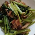 ヨシヨッシー's cooksnap of when they made 小松菜ベーコンとしめじのソテー.
