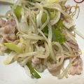 ココアLoveママ's cooksnap of when they made もやしと豚バラ肉のたっぷりネギ塩炒め.
