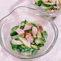 みぽぽ37's cooksnap of when they made きゅうりと魚肉ソーセージのサラダ.
