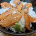 まーく71's cooksnap of when they made サーモン丼　漬け丼.
