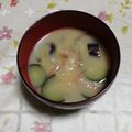 くネコまろす's cooksnap of when they made 『茄子と茗荷の味噌汁』夏の定番味噌汁！.