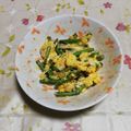 くネコまろす's cooksnap of when they made 中国家庭料理：にんにくの芽と卵炒め.