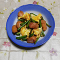 くネコまろす's cooksnap of when they made 簡単なニンニクの芽とソーセージ卵炒め.