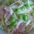 エリムス's cooksnap of when they made ｻｻﾐと枝豆のパスタ.