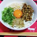 カリーナ's cooksnap of when they made 温泉卵入り納豆うどん（素麺でも）.