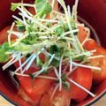 ☆hikonyan☆'s cooksnap of when they made カイワレとトマトのサラダ風冷や奴.