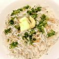 悠LOVE航's cooksnap of when they made バターと生姜でまかない専用「しらす丼」.