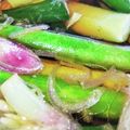 Blauginkgo's cooksnap of when they made レンジで簡単☆キュウリとオクラの煮浸し.