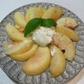 ねるねるねーるね☆'s cooksnap of when they made 桃とモッツァレラのサラダ.