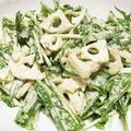 菜つ実☆ミ's cooksnap of when they made 水菜と蓮根のマヨポンサラダ.
