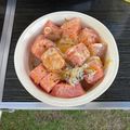 りこまこせいやのパパ's cooksnap of when they made 炙りサーモンチーズ丼.