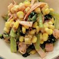 ☆hikonyan☆'s cooksnap of when they made レンジで♡小松菜とコーンのごまマヨサラダ.