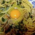 まるめりうこん's cooksnap of when they made フライパン1つですき焼き風パスタ.