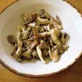 柊＿＿'s cooksnap of when they made ヒラタケだけの炒め物(きのこだけ).