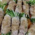 ななっちななちゃん's cooksnap of when they made レンジで簡単！もやしと豆苗の豚肉巻き.