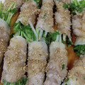 ななっちななちゃん's cooksnap of when they made レンジで簡単！もやしと豆苗の豚肉巻き.
