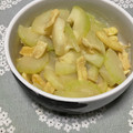 QPはにー's cooksnap of when they made 白だしだけ☆夕顔(冬瓜)の油炒め.