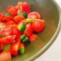 jakemom's cooksnap of when they made きゅうりトマトの大量消費！サラダ.