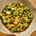 BiwacoJune's cooksnap of when they made おくらとなめこの涼風和え.