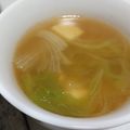 fu♪♪'s cooksnap of when they made レタスと豆腐の中華風ピリ辛スープ.