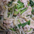 ちいたま５５'s cooksnap of when they made もやし+ほうれん草、豚肉の胡麻和え.