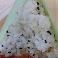 あゆたっくん's cooksnap of when they made 白ごま入り・梅干しとちりめんのおにぎり.