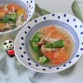 みかかめ's cooksnap of when they made ほっこり美味しい♪トマトとオクラのスープ.