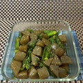 ◆どらしま◆'s cooksnap of when they made こんにゃくとおくらと大葉でスタミナ炒め.