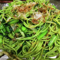 patepateco's cooksnap of when they made 岩のりときのこの和風パスタ.