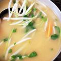 ☆ayami☆26's cooksnap of when they made 豆苗とモヤシと人参のお味噌汁♡.