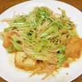 vabochan's cooksnap of when they made もやしとキャベツと厚揚げの豆板醤味噌炒め.