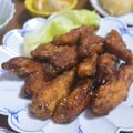 taruママ's cooksnap of when they made 名古屋風手羽中甘辛からあげ.