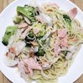 カプチーナ！'s cooksnap of when they made 濃厚とろとろ～♪鮭のクリームスパゲティ.