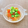 yummysunny's cooksnap of when they made オクラトマトのところてん.