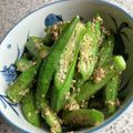 yu🐓's cooksnap of when they made レンチン！胡麻オクラ.