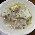 クックDXVVXB☆'s cooksnap of when they made ★祝話題入★豚バラと白菜のうま塩豆腐あん.