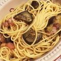 tikariri's cooksnap of when they made ポポラ風♪なすベーコンしょうゆ味パスタ♪.
