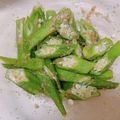 しばちゃそ's cooksnap of when they made レンジで簡単☆オクラの胡麻和え.