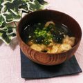 クックHG9V8Y☆'s cooksnap of when they made 夫の好きなワカメと油揚げの味噌汁.