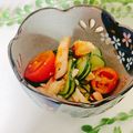 柚子♡⸝⸝⸝'s cooksnap of when they made アジの干物とトマトきゅうりの和え物.