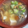 わたるんママ's cooksnap of when they made なめことオクラの優しいスープ.