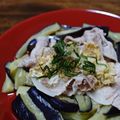 Giant corn's cooksnap of when they made 電子レンジで＊なすと豚しゃぶ酢醤油和え.