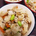 めたりっくわん's cooksnap of when they made 保育園給食きのこおこわ.