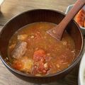 チワワ村パニゑ's cooksnap of when they made 食べるスープ　さばと小松菜のトマトスープ.