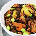 クックUR9L2V☆'s cooksnap of when they made 栄養満点！鶏とじゃが芋和風トマトひじき煮.