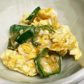 acquastone's cooksnap of when they made ✿オクラの卵とじ✿.