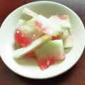 ミニートマト's cooksnap of when they made スイカの皮のお漬物.