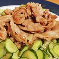 ｅｋ４'s cooksnap of when they made あっさり＊塩もみ胡瓜と甘辛豚炒め.