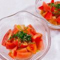 みぽぽ37's cooksnap of when they made トマトと大葉のさっぱりサラダ.