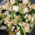 まん丸みかリン's cooksnap of when they made 簡単！小松菜と厚揚げと挽肉の甘辛生姜炒め.